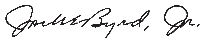 Jack Byrd's signature